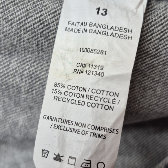 Garage Denim Women's Gray Cargo Jeans Wide Leg Size 13 31Casual Y2K - Picture 9 of 16